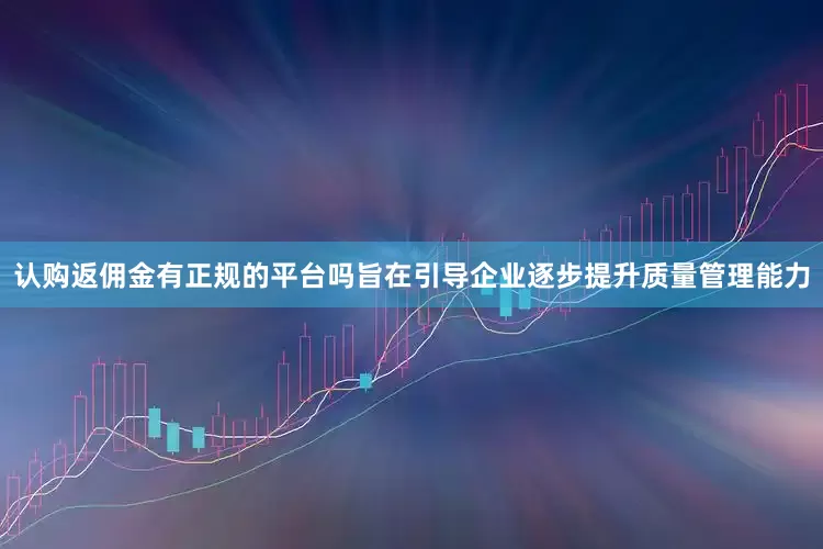 认购返佣金有正规的平台吗旨在引导企业逐步提升质量管理能力